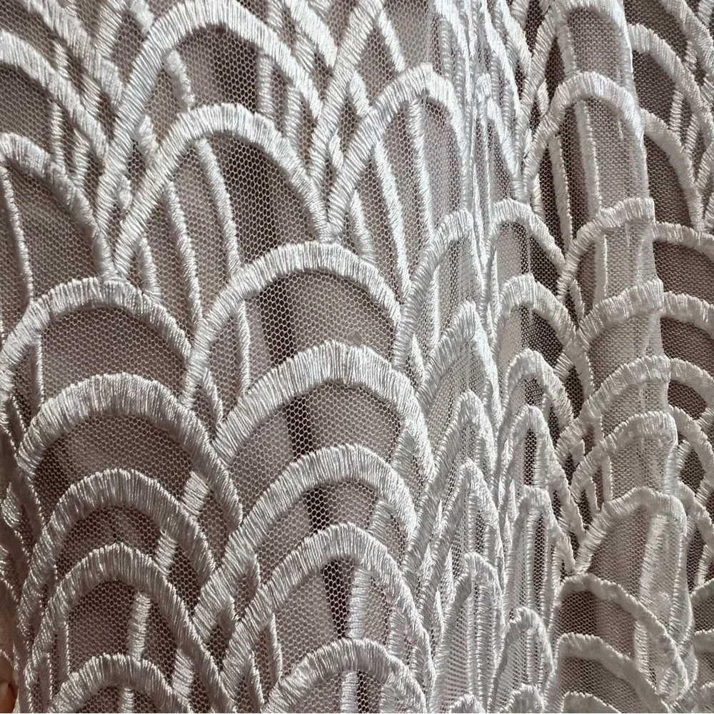 HOLD Stone Cold Fox Logan Crochet White Cream Lace Maxi Dress Bridal Sz 1 - Picture 10 of 11